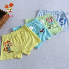 Высокая стрейч хлопок Детский мультфильм печати нижнее белье в детское нижнее белье удобные мягкие боксеры