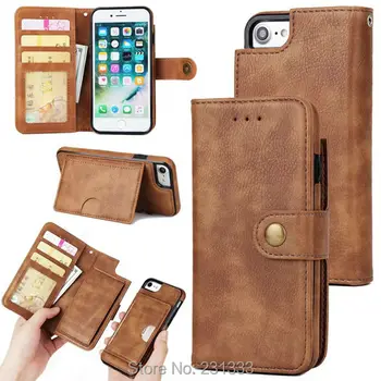 

Retro Multifunction Wallet Leather Case For Iphone X 8 7 PLUS 7Plus 6 6S Samsung Galaxy S6 S7 EDGE S8 ID Card Stand Cover 50pcs