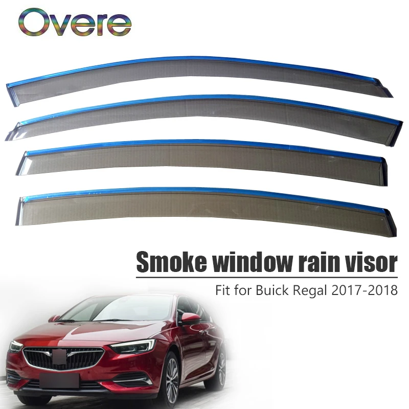 Overe 4 шт/1 Набор Дымовое окно дождевой козырек для Buick Regal 2017 2018 авто стиль ABS навесы