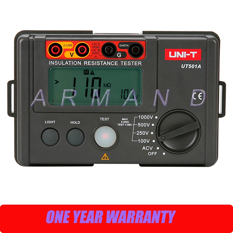 Digital Insulation Resistance Testers meter UT501A UNI T 1000V megger