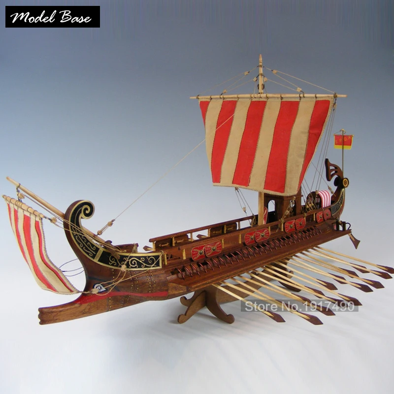 

Wooden Ship Models Kits 3d Laser Cut Scale 1/50 Model-Ship-Assembly Train Hobby Model-Wood Educational Toy Roman Warship-CAESAR