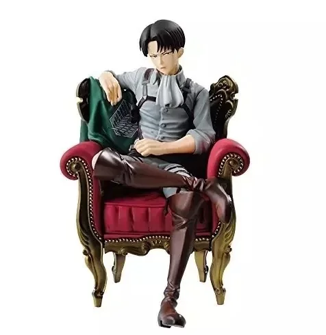 

Anime Attack on Titan Levi Ackerman with Sofa PVC Action Figure Model Toy 12cm