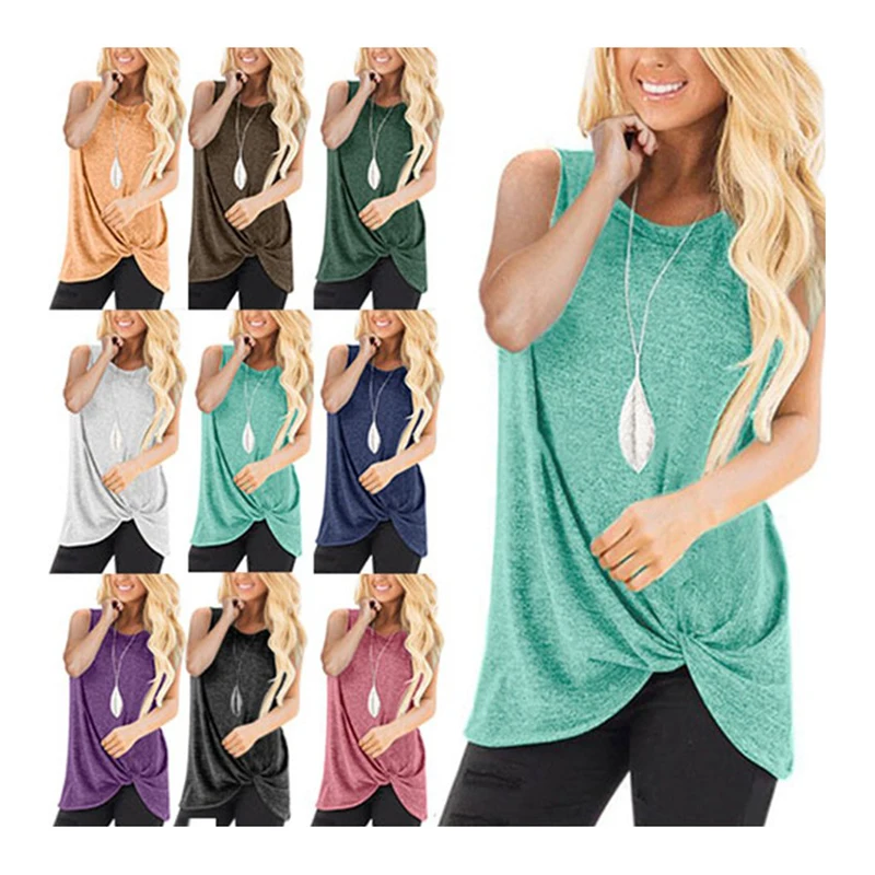 T shirt 2019 off shoulder casual solid color sleeveless women tshirt vestidos drop shipping | Женская одежда