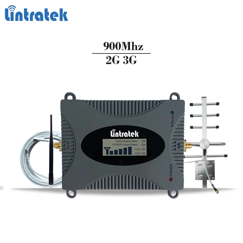 Price Lintratek GSM signal repeater GSM 900Mhz Mobile Signal Booster 900 Mhz Cellphone Ampli 2G Repetidor 65dB Amplifier Full kit #6