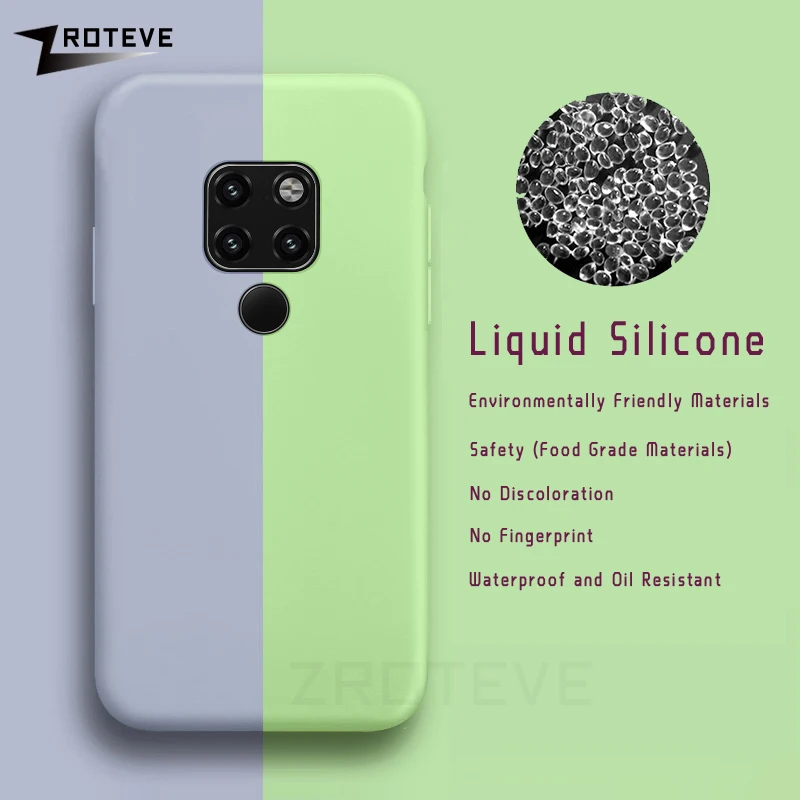 Чехол Mate 20 Pro ZROTEVE жидкий силиконовый чехол для Huawei Lite X гладкий 10 9 чехлы|Бамперы| |