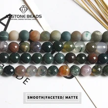 Матовые индийские бусины из агата, бусины из натурального камня для изготовления браслетов, граненые индийские бусы из оникса, горячая Распродажа