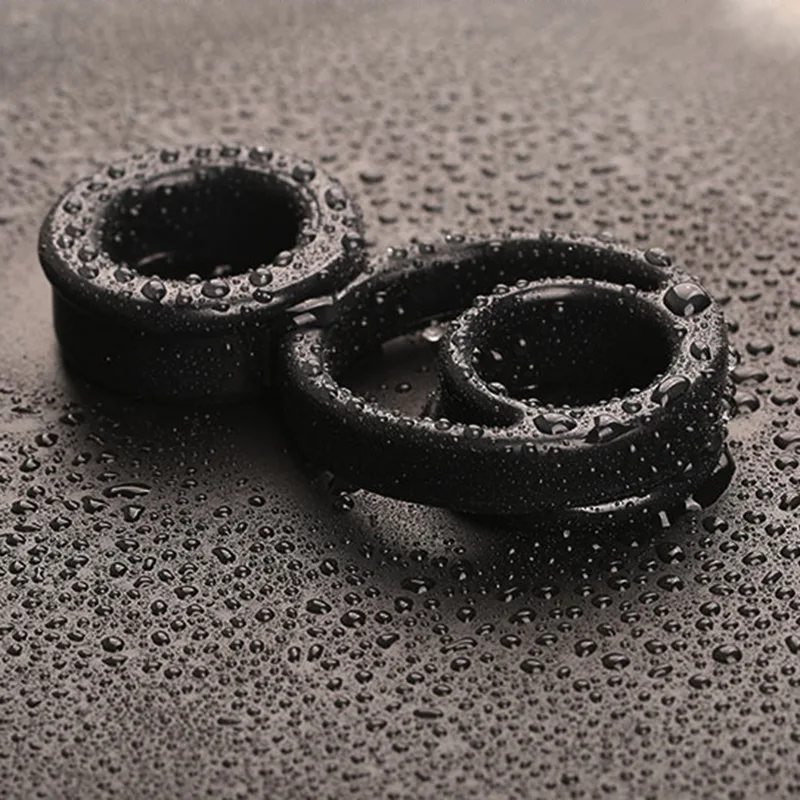Silicone pênis anel triplo-anel cockring escroto anéis adulto ejaculação atraso brinquedos sexuais prolongar produtos para homem masculino