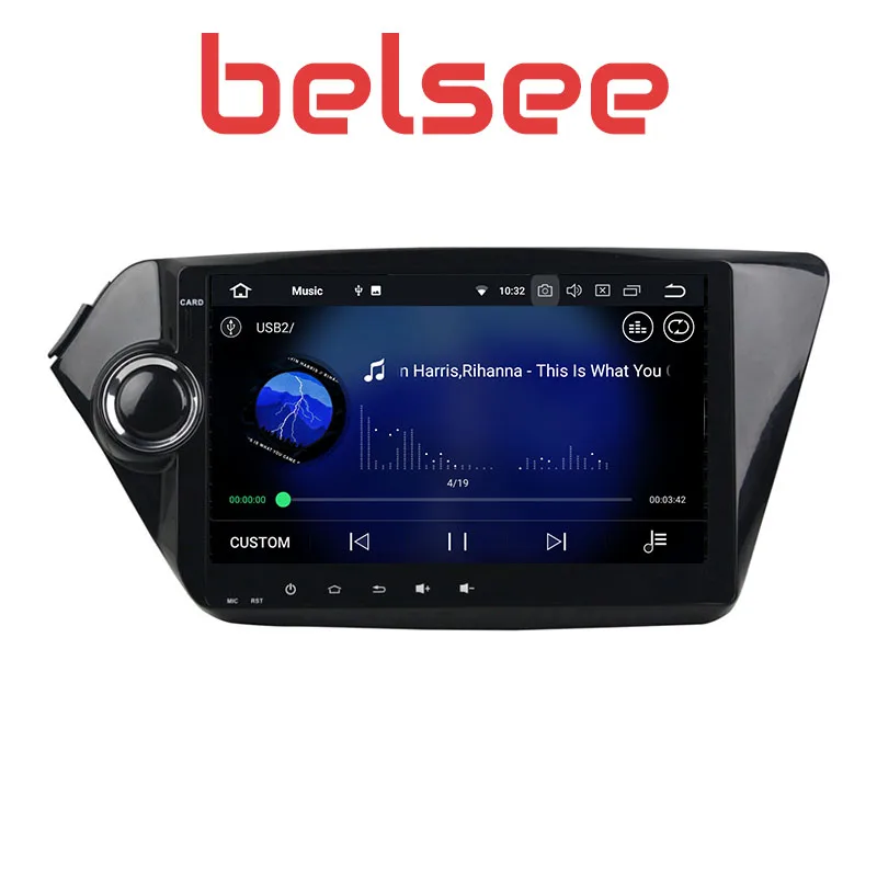 Top Belsee Kia K2 Android 8.0 Car Radio Stereo GPS Navigation Autoradio 2 Din Unit Split Screen IPS 4GB 8 Core Bluetooth Mirrorlink 1
