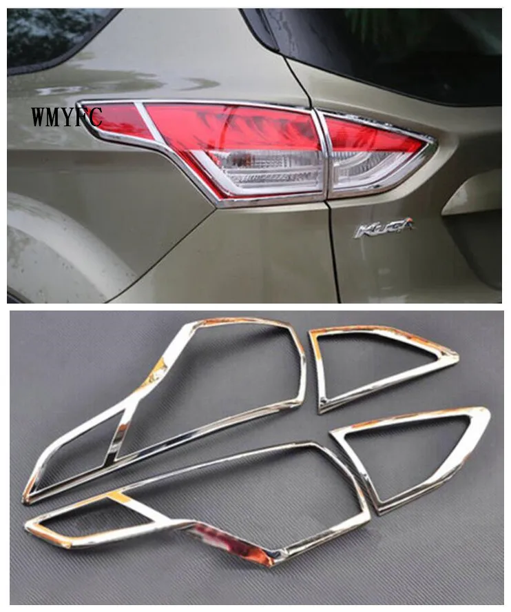 4 шт. хромированные накладки на задние фары для Ford Kuga Escape 2013 2014 2015 ABS|trim cover|abs chromechrome