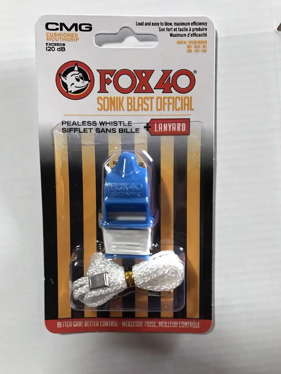 48 шт./лот красочные Sonic FOX 40 Свистки с CMG мундштук и шнурки в Новая Блистерная упаковка