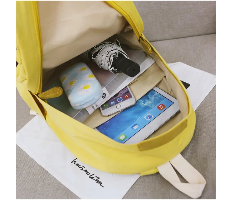 MJ Women Canvas Backpacks Ladies Shoulder School Bag Backpack Rucksack for Girls 2019 Travel Fashion Bag Casual Student Bag (15)