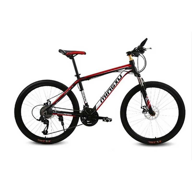 Горный велосипед, Высококачественная рама из алюминиевого сплава, 27 скоростей, 26 дюймов, с переменной скоростью, двойной диск, амортизирующая жесткая рама для велосипеда - Цвет: red