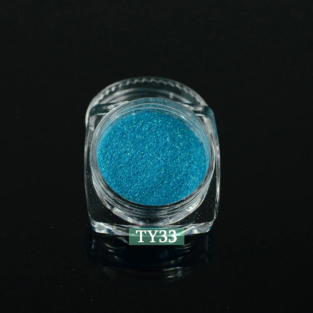 1 бутылка голографический блестящий для ногтей порошок Сияющий сахар лак для ногтей порошок пыли украшения для дизайна ногтей эффект русалки SATY06-33 - Цвет: TY33