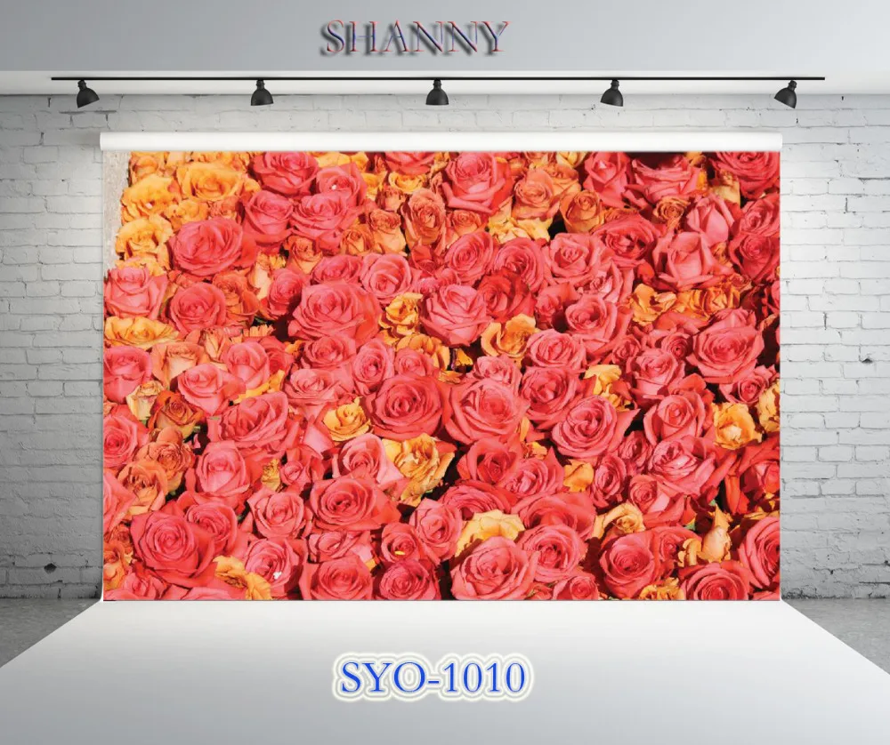 

SHANNY Vinyl Custom Photography Backdrops Prop Valentine's Day Roses theme Photo Studio Background SYO-1010