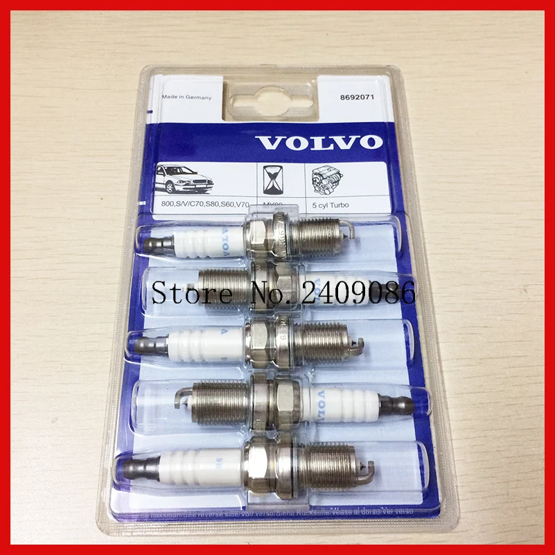 Оригинал Иридий свеча зажигания OEM 8692071 Подходит для VOLVO 850 C70 S70 V70 Х Иридиум свечи 5