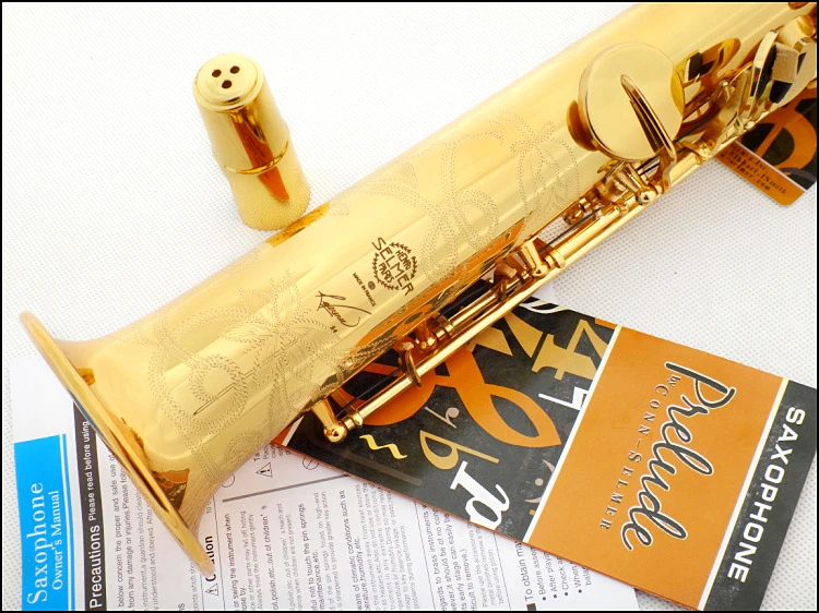 French Selmer  High-pitch Bb Split Soprano Saxophone B Flat Saxe Top Musical Instrument sax boquilha Saxofone