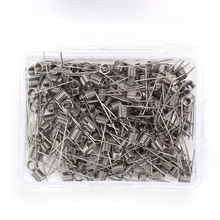 Катушка отец 100 шт./лот предварительно построенный NI80 SS316 предварительно изготовленная катушка 22 24 26 28 DIY нагревательный инопланетянин Клэптон провод для электронной сигареты Rda