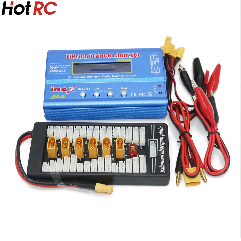 New iMAX B6 80W XT60 LiPo font b Battery b font Balance Charger B6AC Lipo Charging