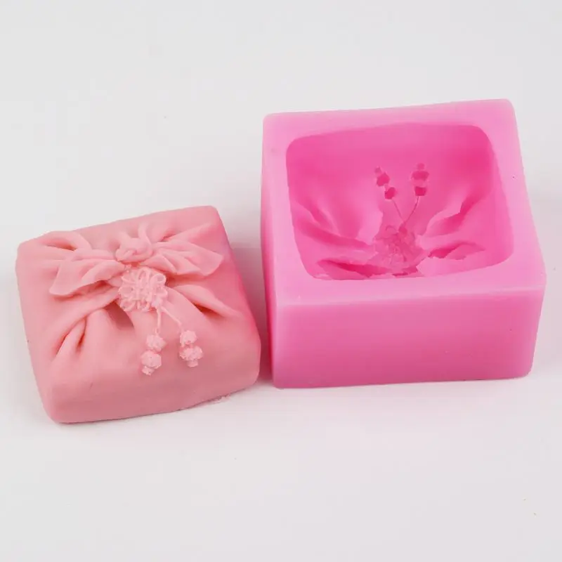 Square Soap mold cake decoration Gift Bag Shape Handmade Soap Mold