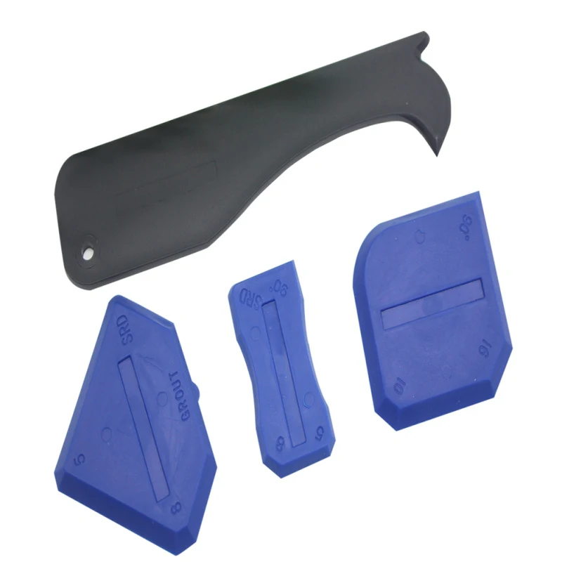 

Caulking Tool Kit Joint Sealant Silicone Grout Remover Scraper 4PCS Blue Hand Tools Combination with Case Home Supplies