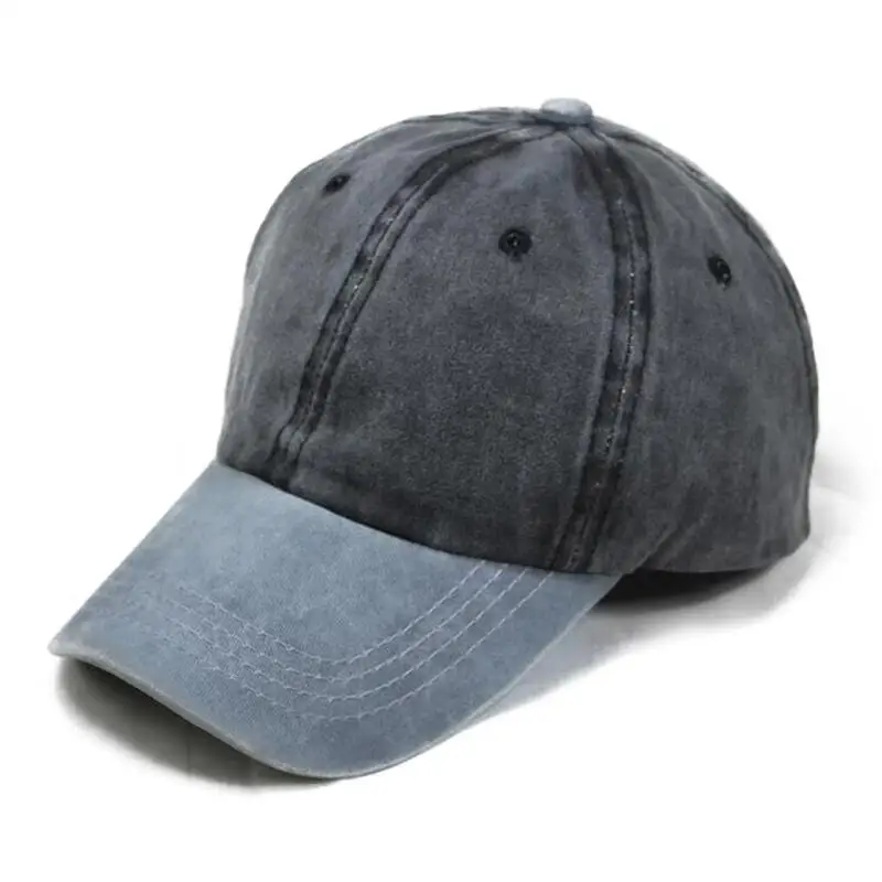 9 смешанных цветов вымытые джинсовые кепки Snapback осенне Летняя мужская и женская