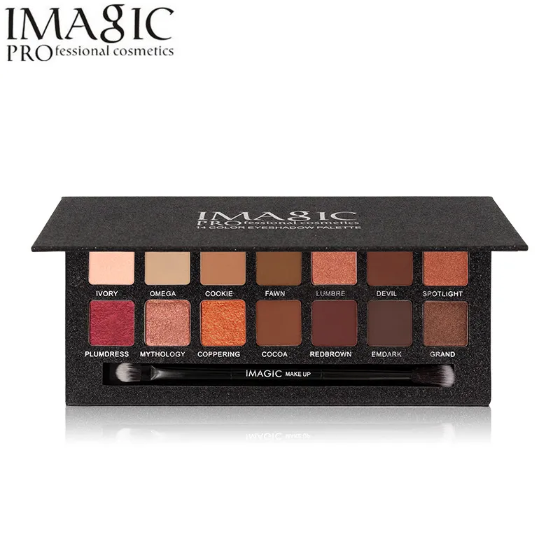 

Imagic Brand 14 Color Shimmer Eyeshadow Palette Matte Eye Shadow Metallic Color Make Up Palette