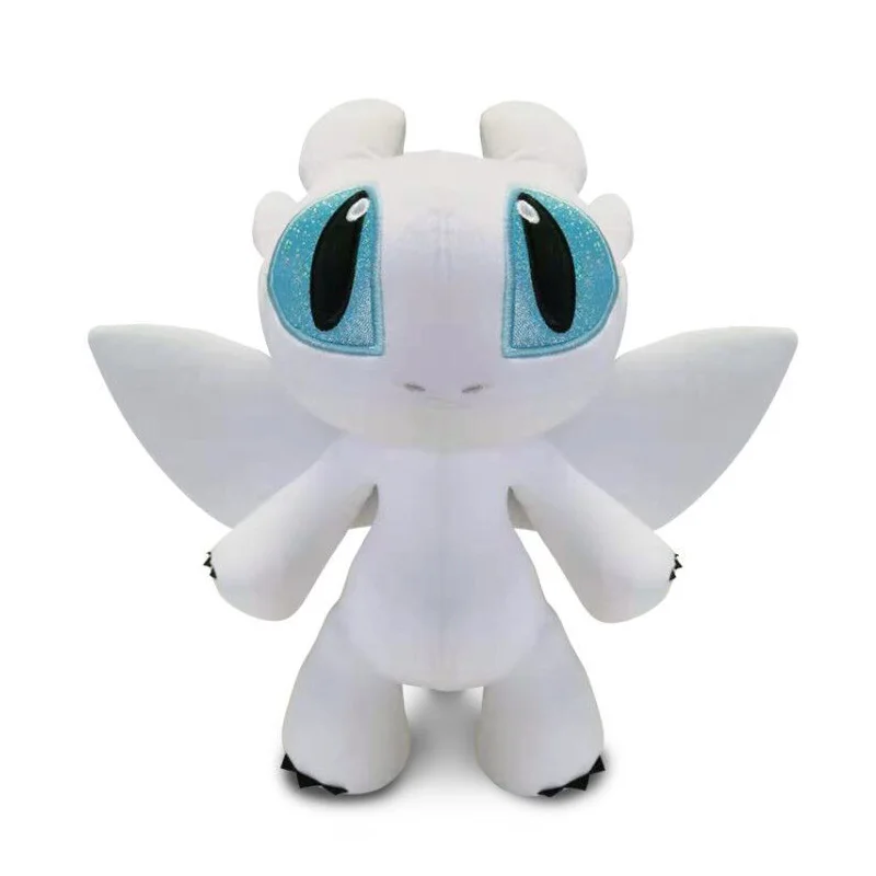 

30cm White Light Fury How to Train Your Dragon 3 Plush Toy Night Fury Soft White Dragon Stuffed Animal Doll Toys Light Fury