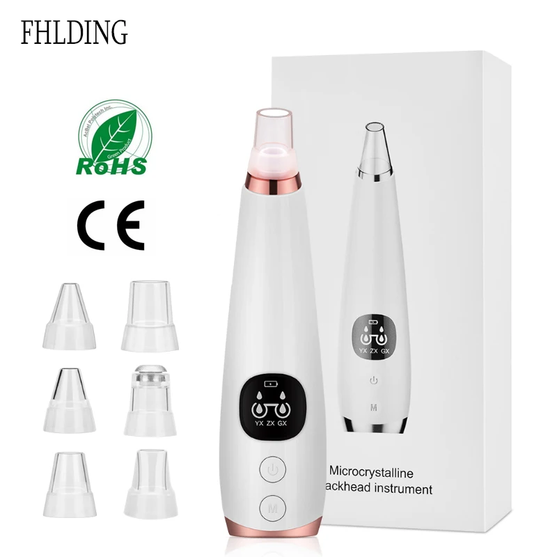 

Electric Blackhead Vacuum Remover Pore Acne Pimple Removal Suction Tool Facial Diamond Dermabrasion Machine Face Vacuum Cleaner