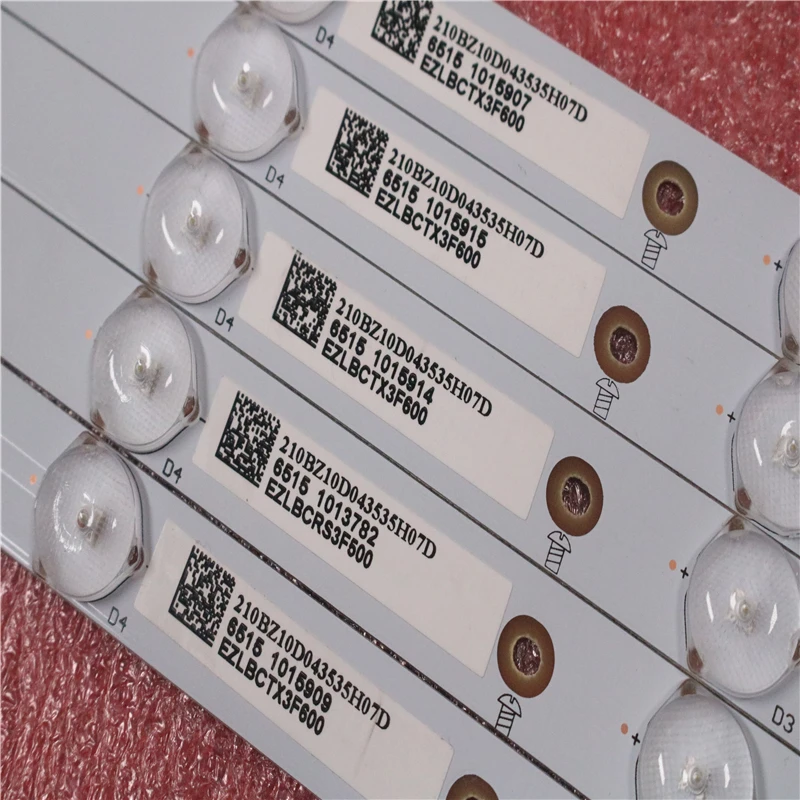 

New Kit 5 PCS 10LED(3V) 842.5mm LED backlight strip for 43PFT4131 43PFS5301 GJ-2K15-430-D510 GJ-2K16-430-D510-V4 01Q58-A