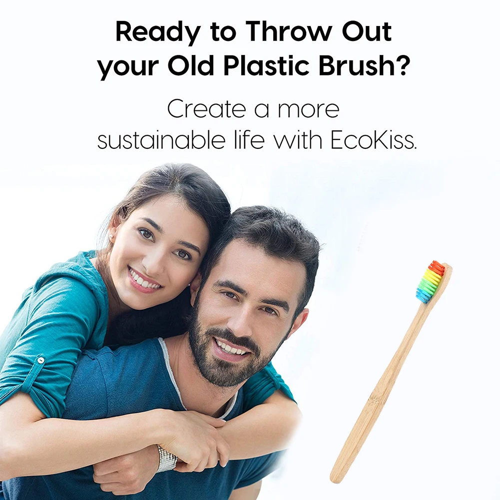 

1Pcs Colorful Bamboo Toothbrush Eco Friendly Bristle Soft Toothbrushes Rainbow Wooden Travel Tooth Brush Oral Hygiene