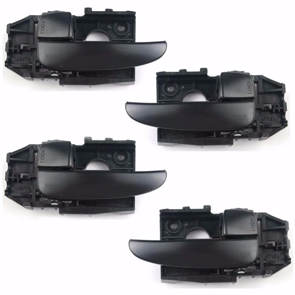 Черный комплект внутренней ручки двери 4 шт для OEM частей Hyundai 2001 2006 Elantra | Отзывы и видеообзор