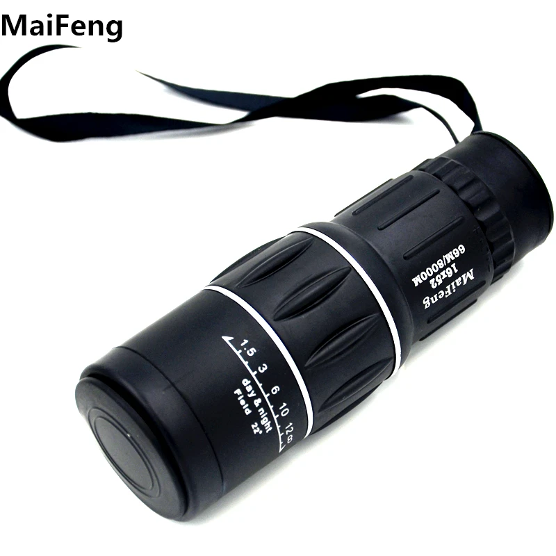 

Monocular Telescope 16x52 Dual Focus Green Film Binoculo Optical Camping Spotting Scope Tourism Low Light Level Night Vision