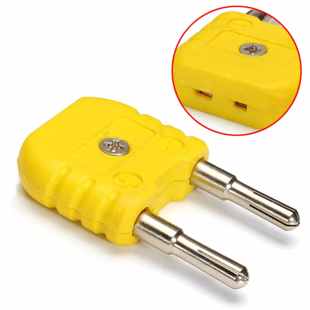 

1pc New K-Type Thermocouple Adaptor Mini K Type to Round Banana Thermometer Plug Multimeter Temperature Measuring Plug