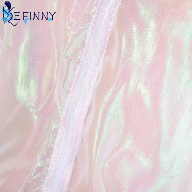 2018 Women Jacket Sunscreen Laser Rainbow Symphony Hologram Light Girl Coat Iridescent Transparent Bomber Jacket Sunproof 2018 Women Jacket Sunscreen Laser Rainbow Symphony Hologram Light Girl Coat Iridescent Transparent Bomber Jacket Sunproof