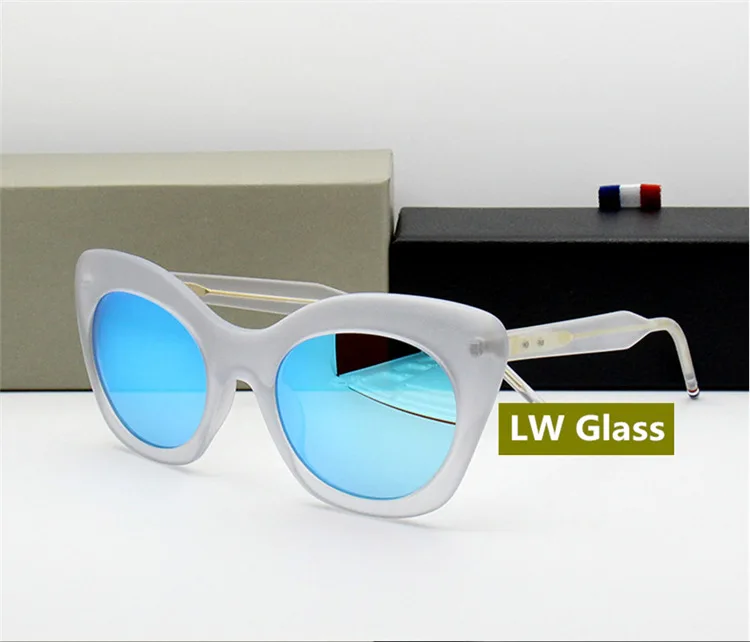 Lens Cateye grey Männer Thom sliver York Lens Sonne Vintage Retro Blue Lens 2018 Frauen Und brown Lens Tb508 Sonnenbrille New Glas Mode Weiß Marke 0Swn1USrx