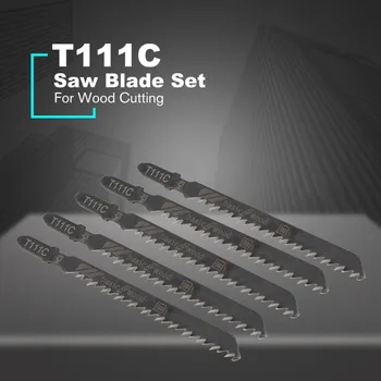 

5Pcs/set T111C Saw Blade Hacksaw Jig Saw Blade Set Reciprocating Curve Saw Blade For Hard Wood Saw Cutting Tool