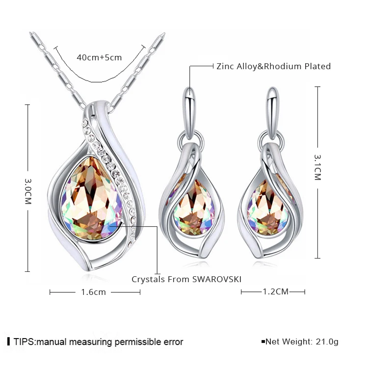 BAFFIN кристаллы от Swarovski подвески ожерелья серьги гвоздики для женщин Свадебные модные роскошные вечерние ювелирные наборы