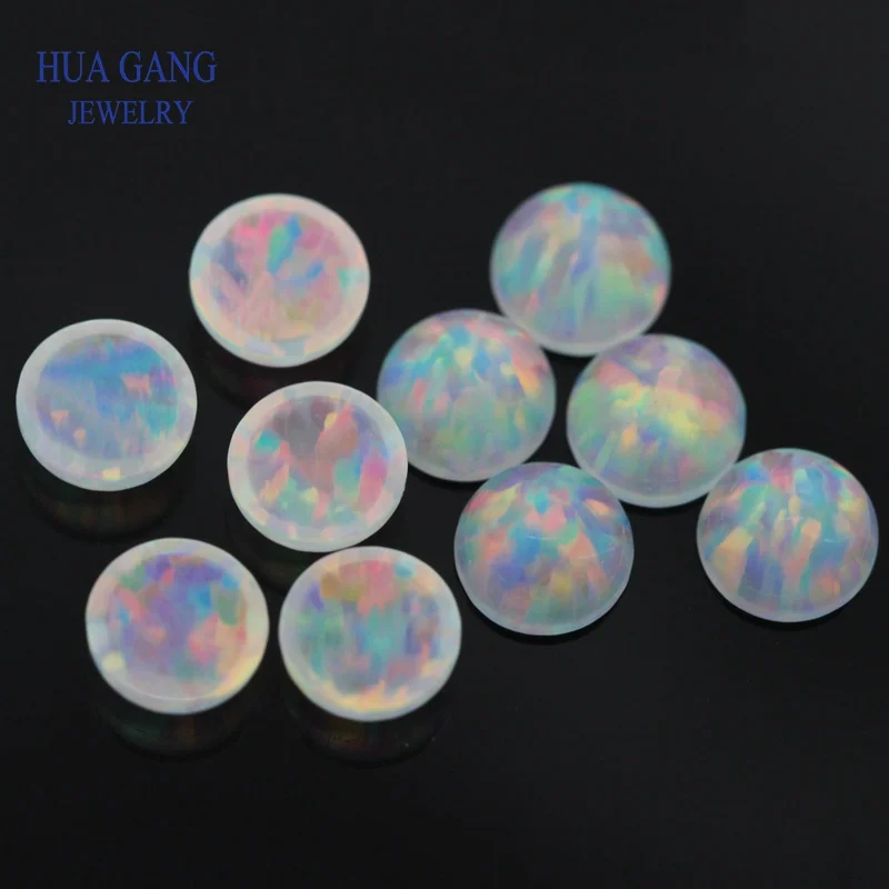 Стандартные опаловые бусины OP18 с плоской задней стороной синтетические