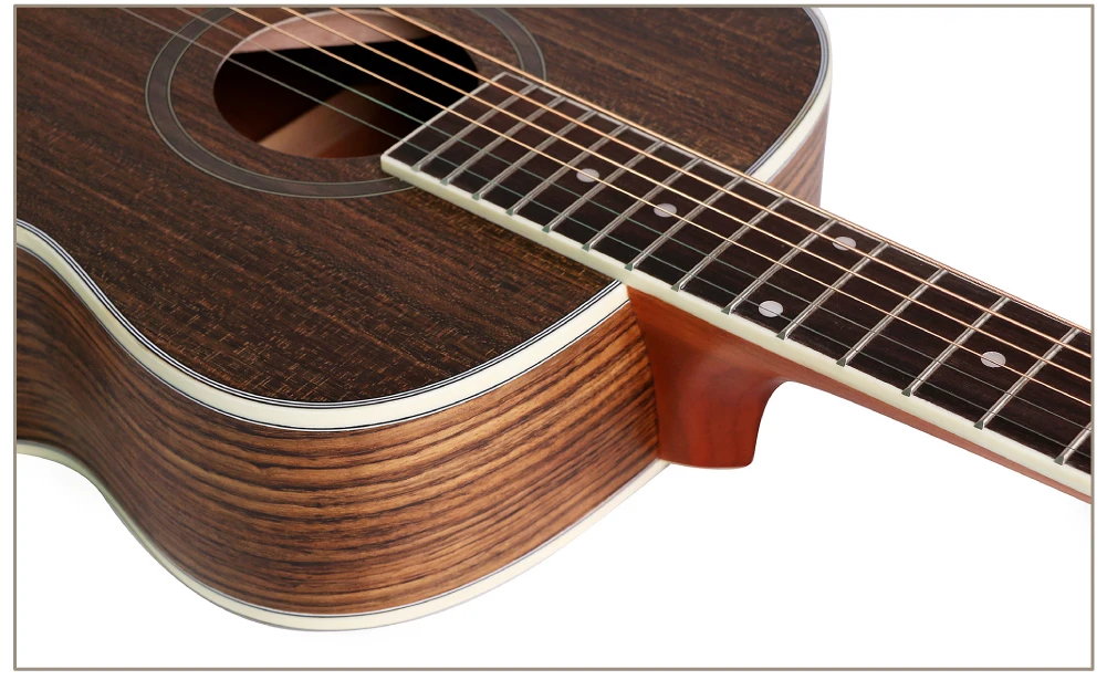 Туристическая гитара орех акустическая электрическая стальная струна 36 дюймов мини-гитарра 6 струн поп-фолк установка звукоснимателя гитары