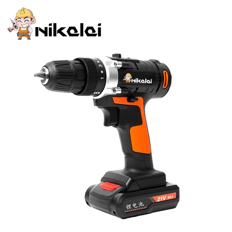 

Two speed 21V electric Drill Electric Cordless Screwdriver power tools Can stand Multi-function wireless Battery driver drilling