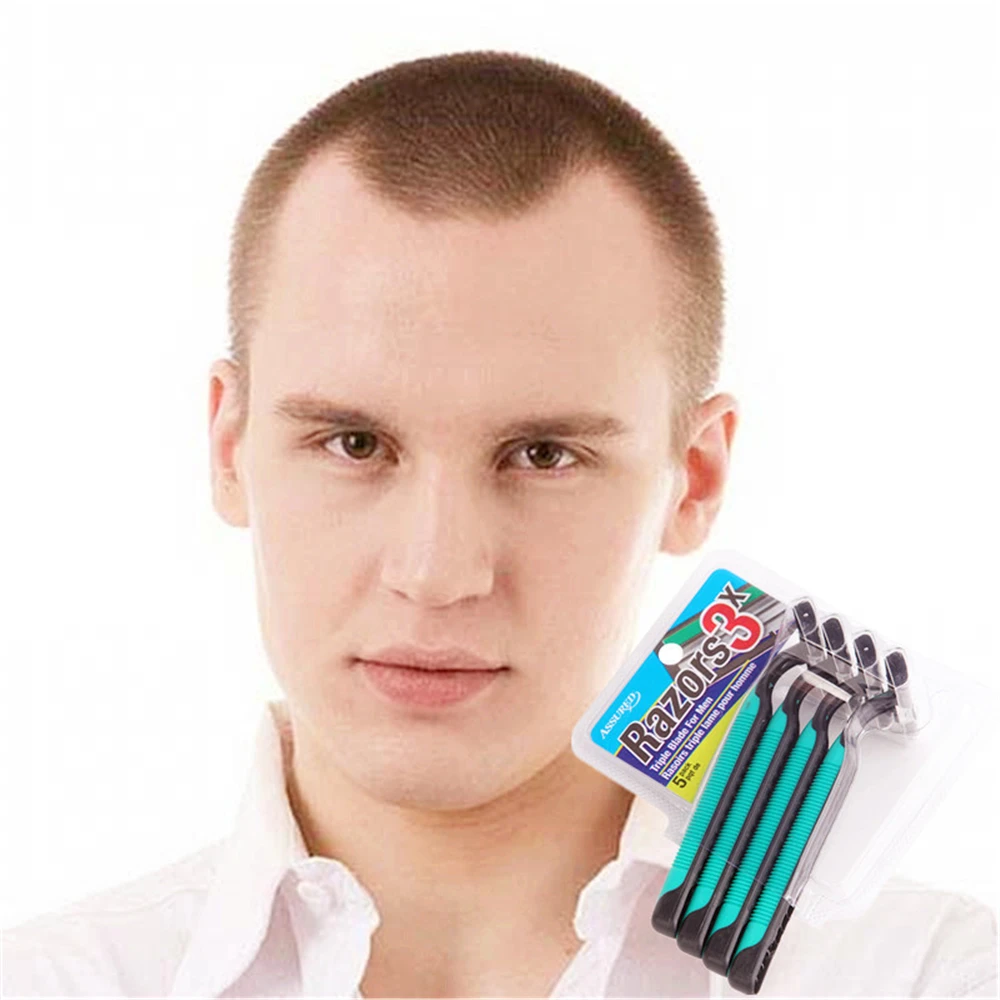 

4Pcs/lot 2019 Package Original comfortable Manual razor with 3 layers Shaving blades, New Universal type Trimmer Shaver on sale