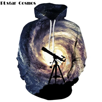 

PLstar Cosmos Galaxy Space vortex Hoodies Men Women hooded sweatshirt harajuku style casual Hoodie Pullover free shipping