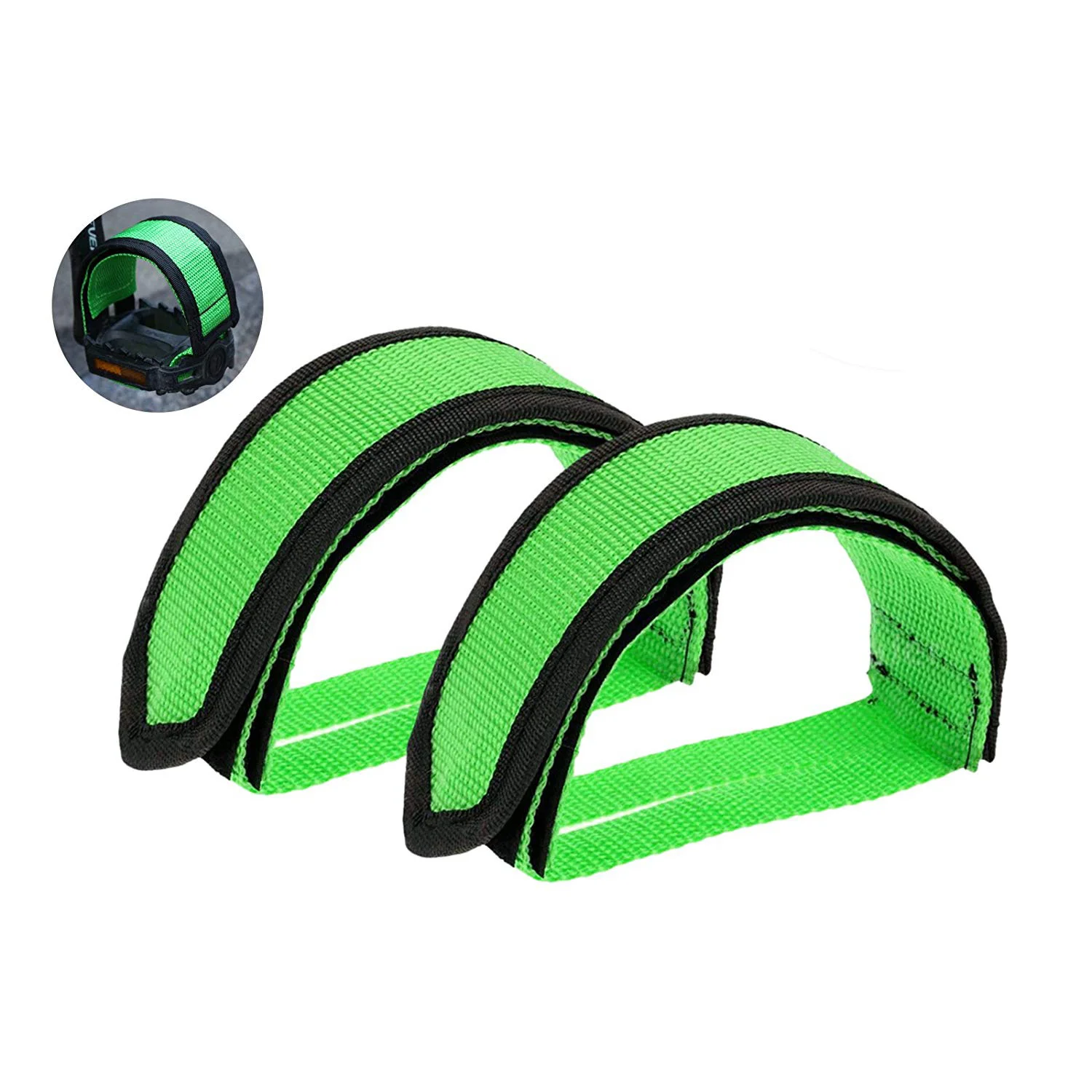 

1 pair of Pedal Straps Foot Pedal Straps Kids Straps Bike Straps green