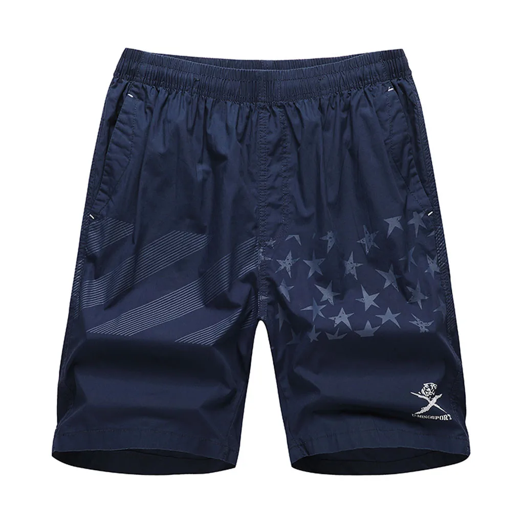 Мужские летние новые стильные мужские шорты кэжуал брендовые новые пляжные шорты с рисунком дышащии эластичные для талии модные повседневные шорты для мужчин C1