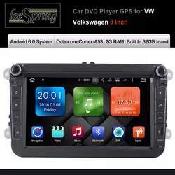 8 дюймов dvd-плеер автомобиля для VW/Volkswagen/POLO/PASSAT/Golf/TOURAN/SHARAN 4 ядра wi-Fi 3g USB gps навигации радио