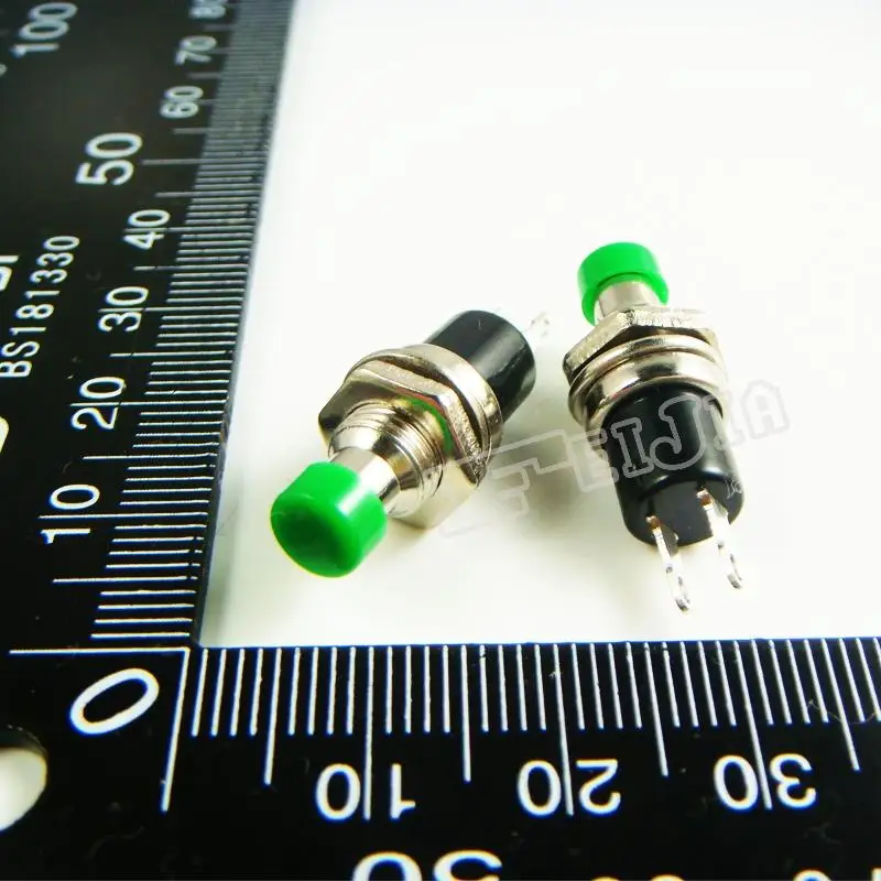 

PBS-110 Button color Green 0.5A/250VAC OFF-ON 2Pin Non Self-locking Push Button Switch (Self reset switch) 100Pcs/lot