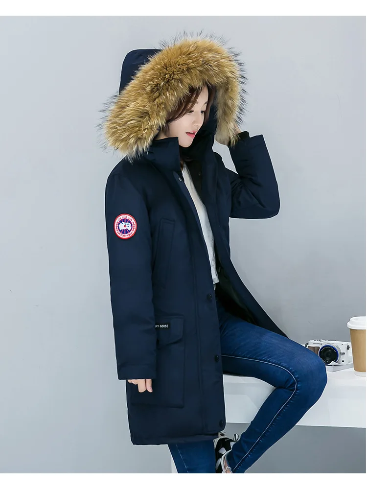 New winter cotton jacket female hooded women's long big yards thickening parkas manufacturer wholesale HS7373