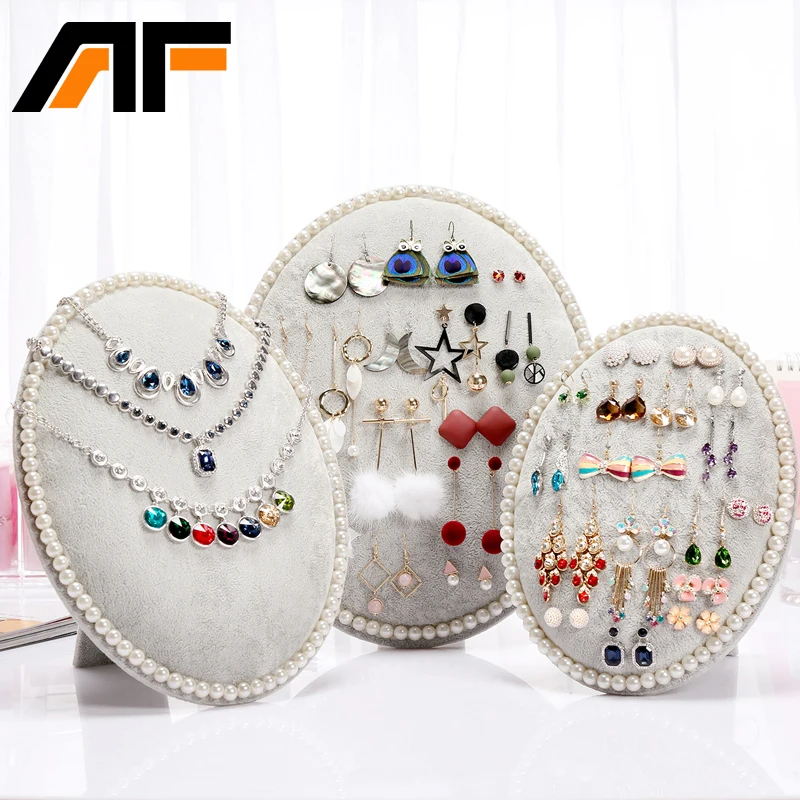 

AF 2018 New Arrival Round Jewelry Organizer Earrings/Pendant Storage Necklace Holder Rack Jewelry Display Organizer A284
