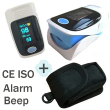 Big Promotion with Pouch Pulse Oximeter SPO2 Pulse Rate Monitor with Alarm Beep Function 4 Directions 6 Display Modes