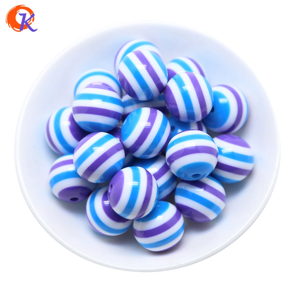 Модные бусины 20 мм 100 шт./лот выберите цвет крупные полимерные полоски для детей